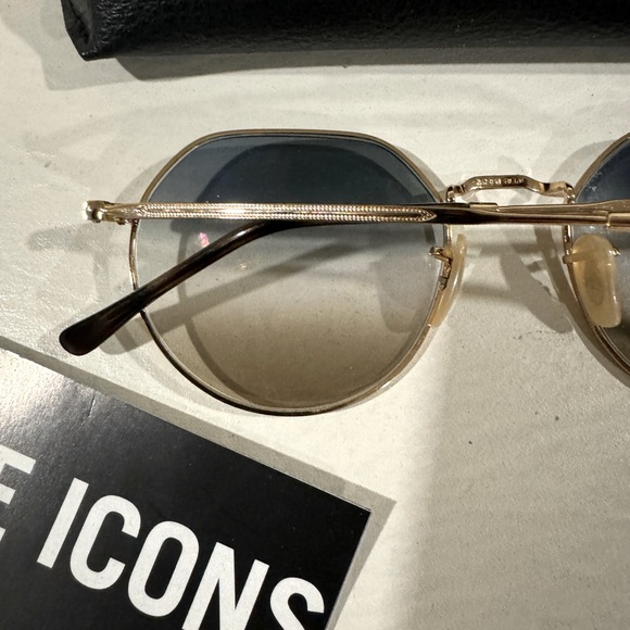 NEW Ray-Ban Jack Bi-Gradient Clear Blue-Brown Complete With Kit - Picture 8 of 9